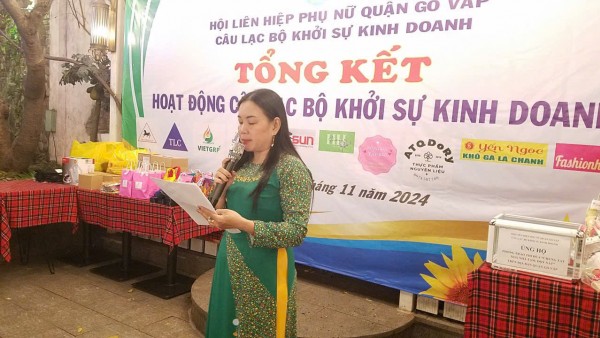 CLB Khởi sự kinh doanh - Hội LHPN Quận Gò Vấp tổ chức Lễ tổng kết cuối năm