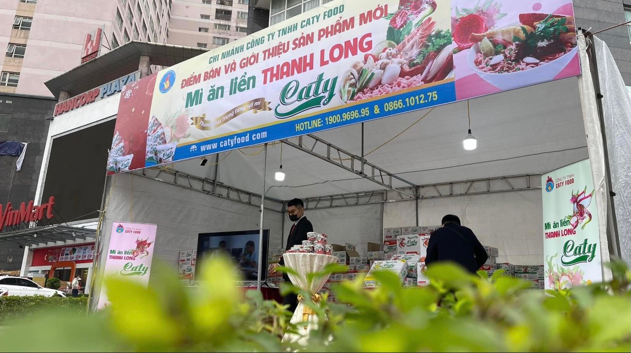 Khai trương điểm bán và giới thiệu sản phẩm mới mì ăn liền Thanh Long Caty tại Hà Nội và thành phố Hồ Chí Minh